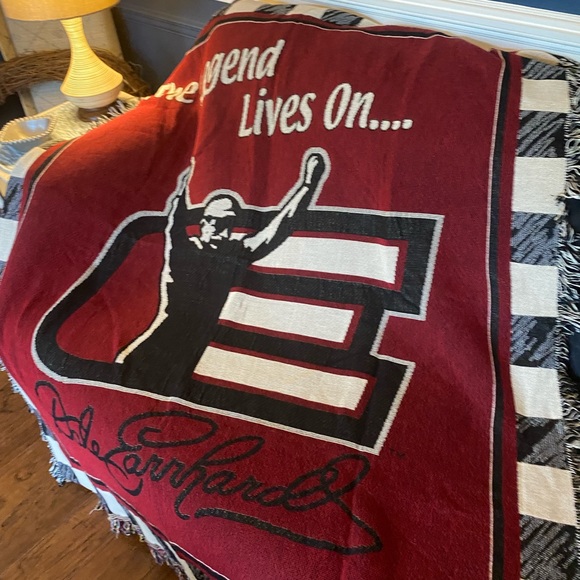 Dale Earnhardt throw blanket afghan. - Picture 2 of 5